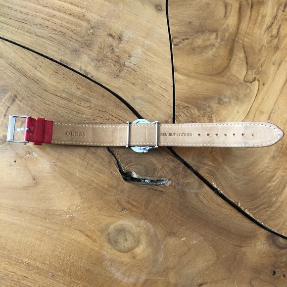 y2k Guess Leather Watch Heart Shape Red Band main image 4